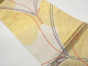 リサイクル　蝶模様織出し袋帯